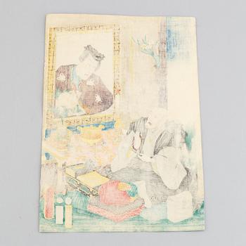 Utagawa Kunisada, färgträsnitt, Japan, 1800-tal.