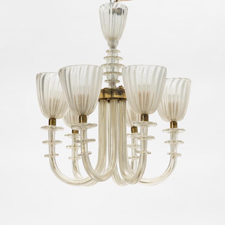 A venetian style glass ceiling lamp, 20th century.