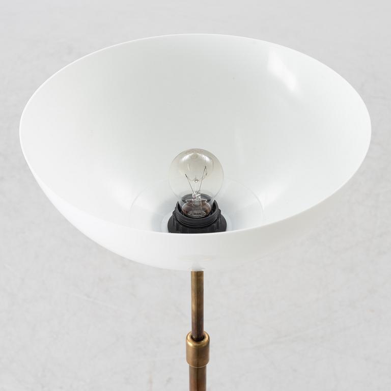 A brass floor lamp, Sweden, mid 20th century.
