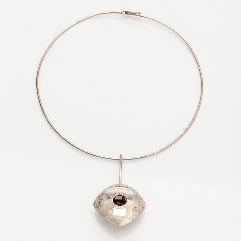 Bracelet and necklace, faceted smoky quartz, silver, Alton, Sweden 1966.