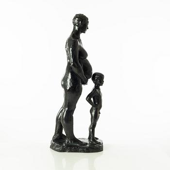 Gudmar Olovson, sculpture. Signed. Numbered. Foundry mark. Bronze, height 71 cm, length 36 cm.