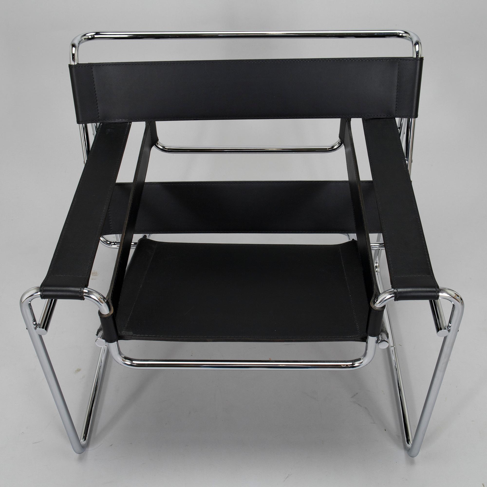 Marcel Breuer, fåtölj, "Wassily", Knoll, kring 2010.