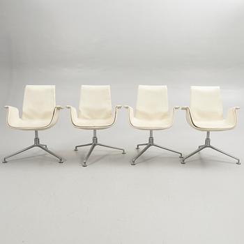 Preben Fabricius & Jørgen Kastholm, Chairs, a pair, "Tulip 6727", Walter Knoll, 20th century.