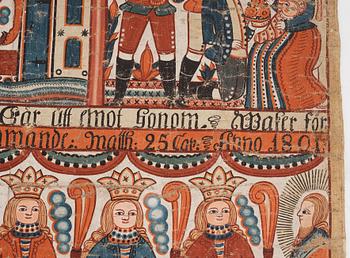 Tapestry painting, Halland, Johannes Nilsson (1757-1827), Breared 1801.