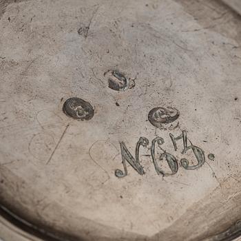 A German late 17th century parcel-gilt silver beaker, mark of Joh. Paul Schmidt, Leipzig (1683-1703).