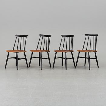 A set of four 'Fanett' chairs by Ilmari Tapiovaara, Edsbyverken.