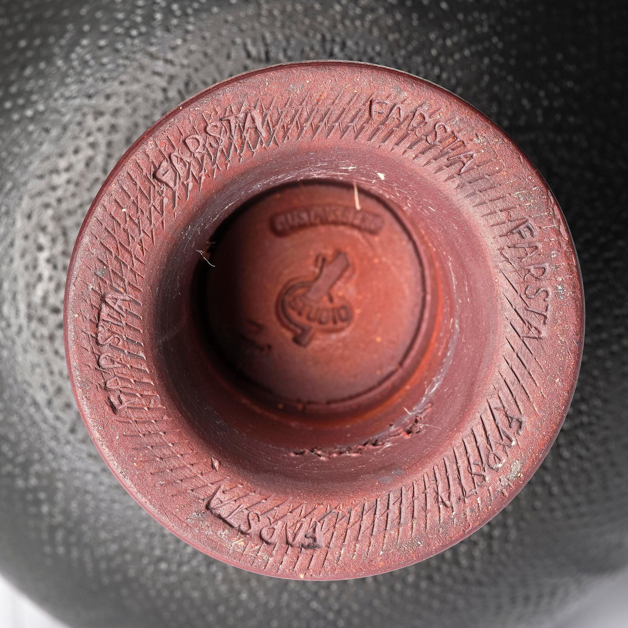 Wilhelm Kåge, a "Farsta" stoneware vase, Gustavsberg Studio 1955.