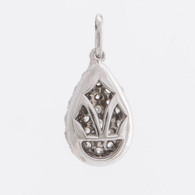 PENDANT 18k whitegold w brilliant-cut Diamonds 0,60 ct.