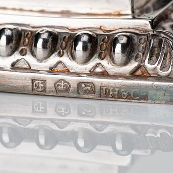 J.Hoyland & Co., ljusstakar, 4 st, silver, Sheffield 1773.