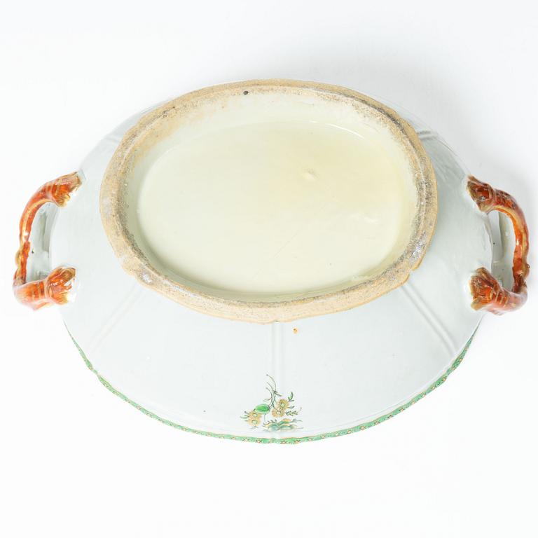 Terrin, kompaniporslin, Kina, Qingdynastin, Qianlong (1736-95).