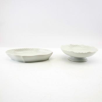 Servisdelar 19 dlr "Musselmalet" hel och havblonde Royal Copenhagen Danmark 1974-1999 porslin.