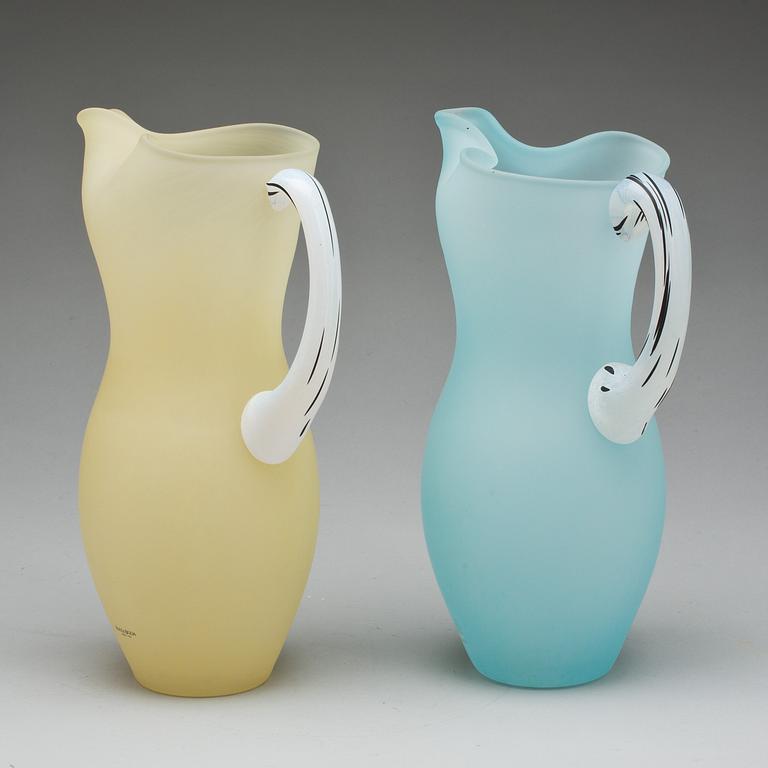 KANNOR, 2 st, glas. Gunnel Sahlin, Kosta Boda.