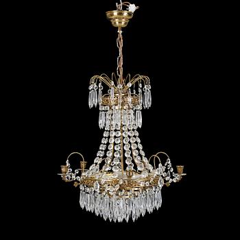 LJUSKRONA, empirestil, 1900-talets mitt. Höjd ca 75 cm.