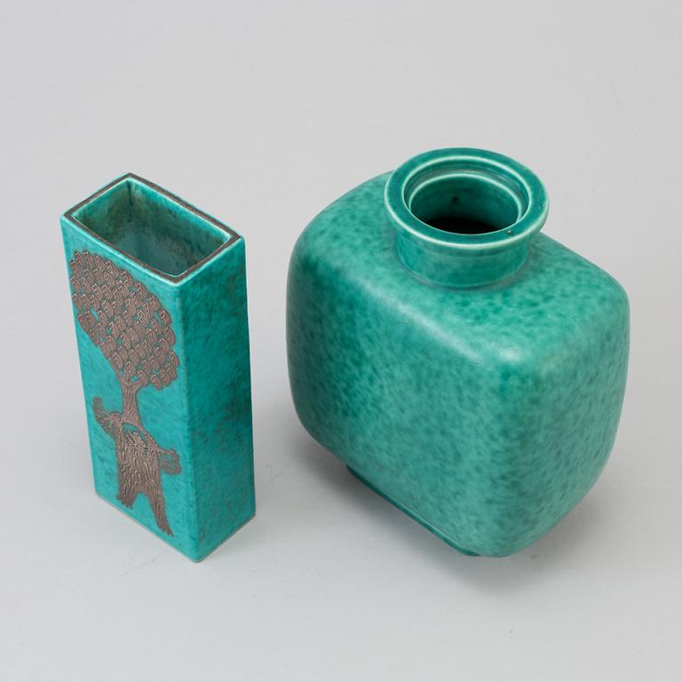 An 'Argenta' stoneware vase by Wilhelm Kåge for Gustavsberg, 1940's.