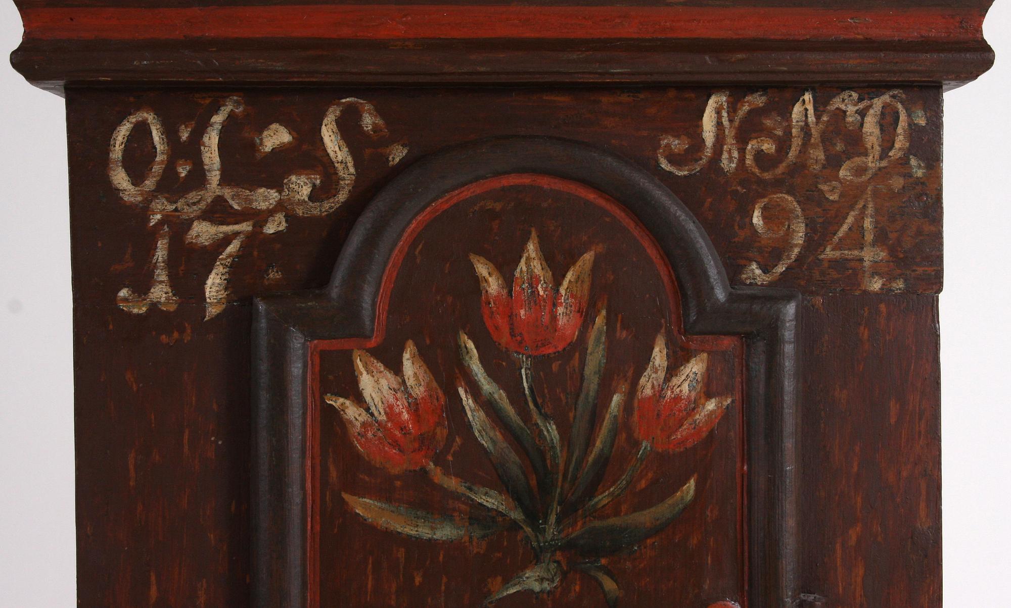 GOLVUR, 1700-tal, urtavla märkt "Carl Fredric Freen Mariefred".