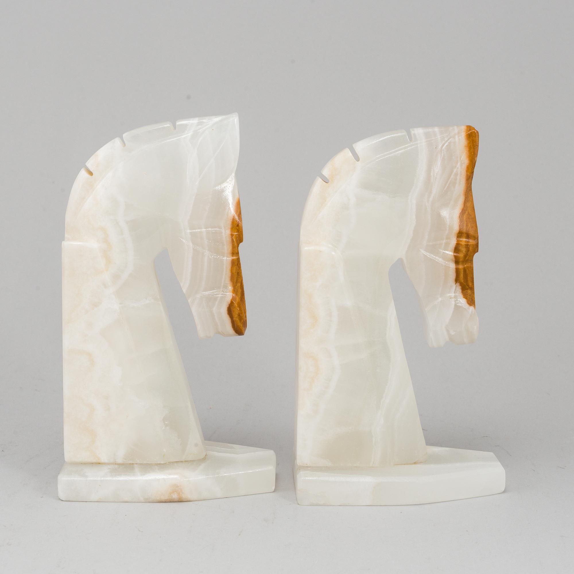 A pair of stone book ends.