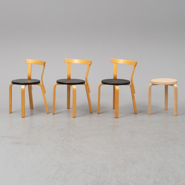 ALVAR AALTO, a five piece birch dining suite from Artek, Finland.