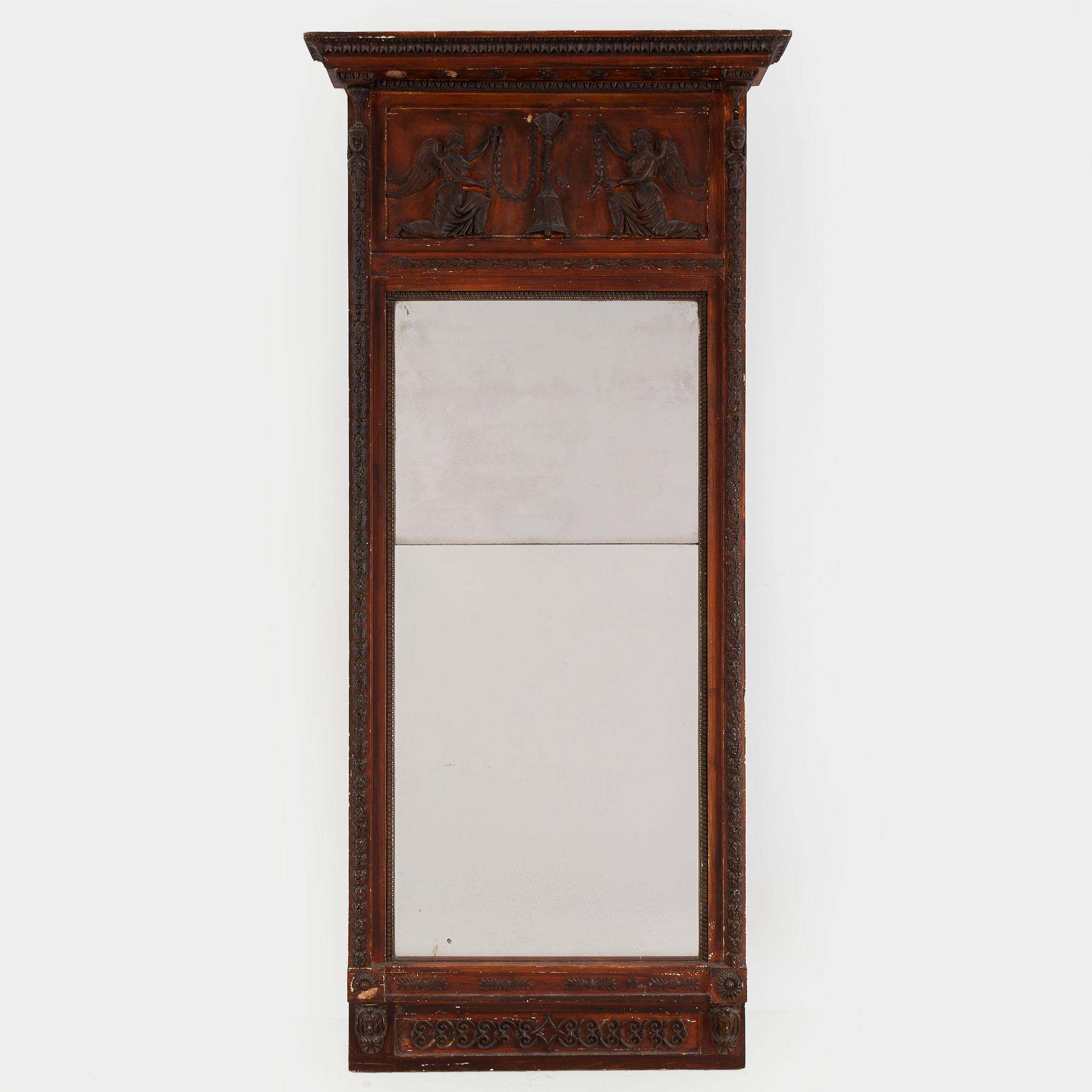 An Empire mirror, Stockholm, early 19th century.