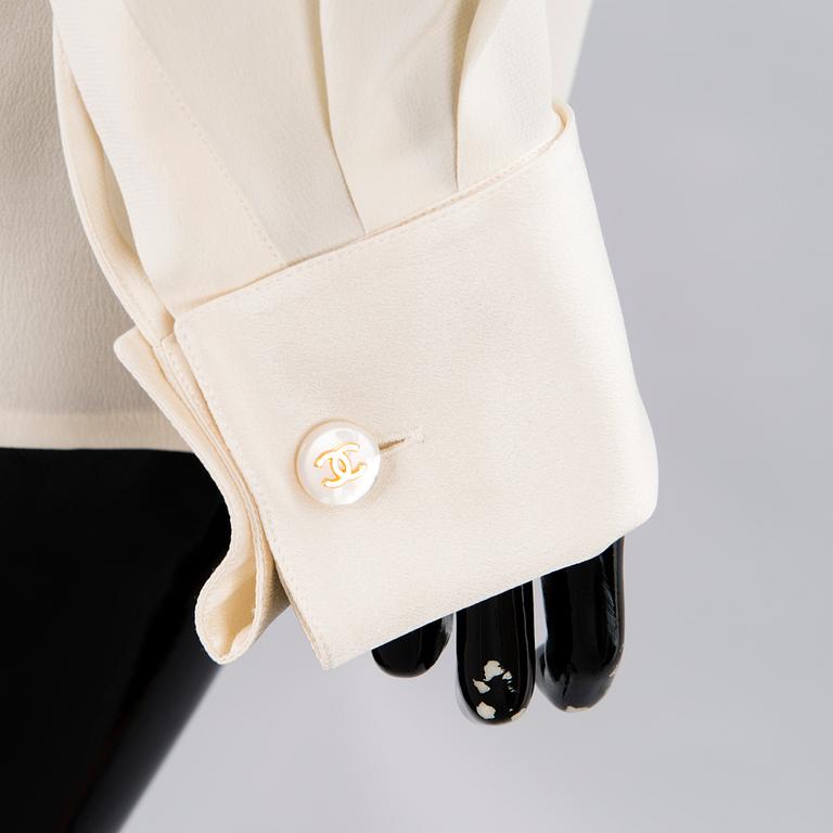 CHANEL, Three Vintage Silk Blouses.