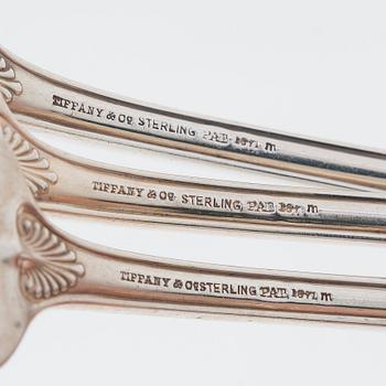 Tiffany & Co, matgafflar, 6 st, "Palm Pattern", sterlingsilver, 1907-1947.