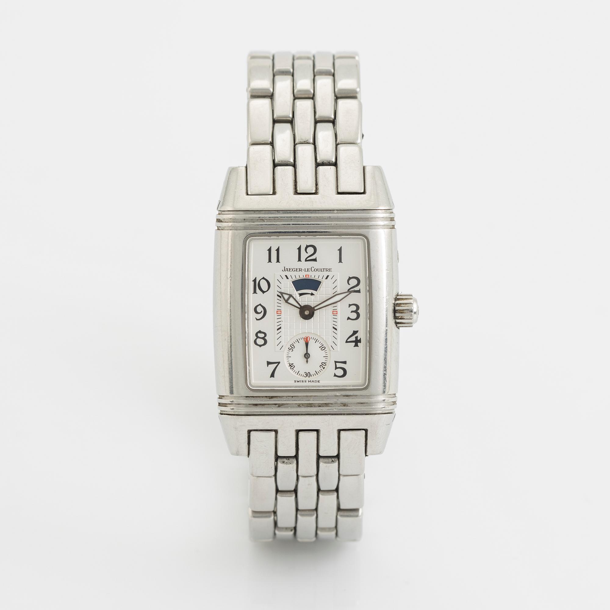 Jaeger-LeCoultre, Reverso Gran´Sport, Duo, "Diamond Bezel", armbandsur, 25 x 27 (38,5) mm.
