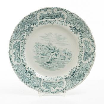 Dinner service, 56 pieces, "Kungliga Djurgården" and "Royal Scenery", Gustavsberg, late 19th century - early 20th century.