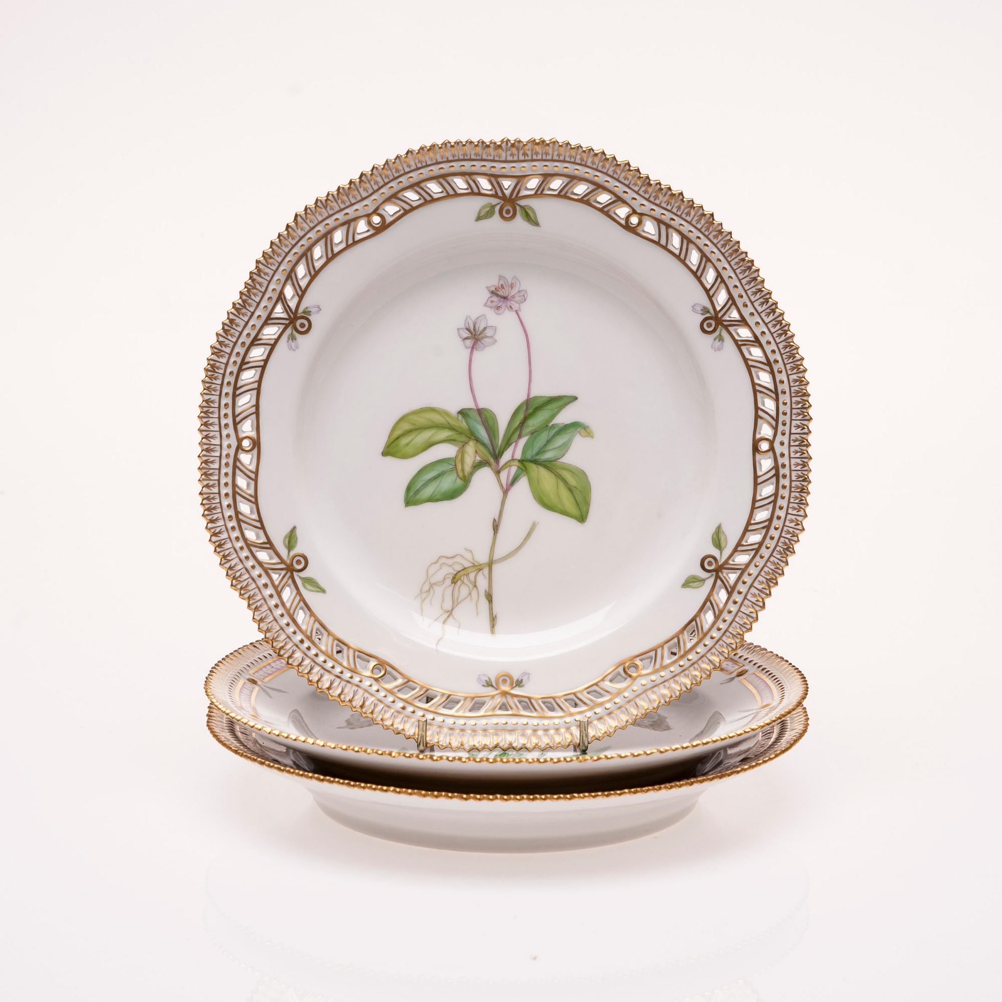 FAT, 3 st, Flora Danica, Royal Copenhagen 1963.