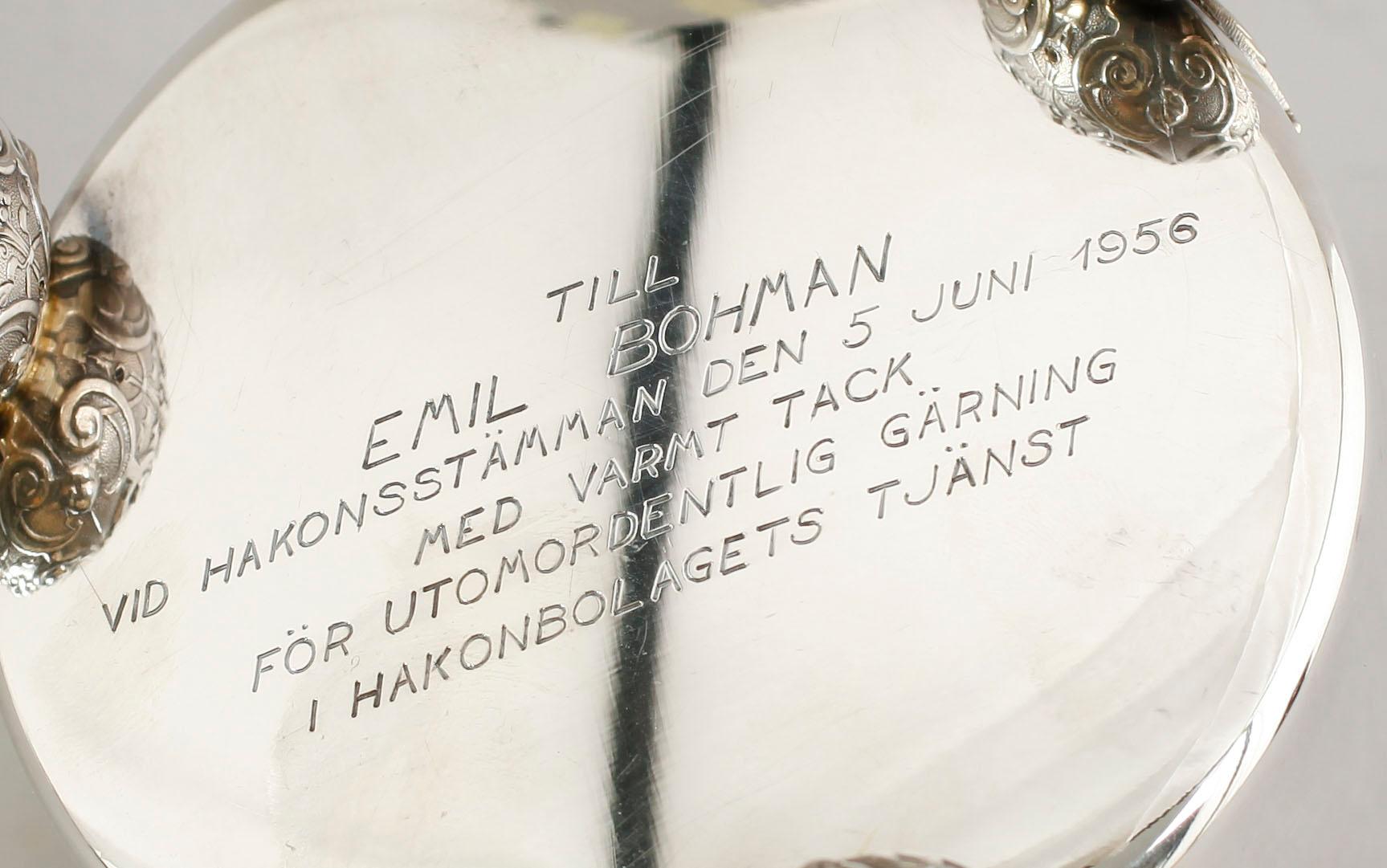 STOP, silver, GAB, Stockholm 1953. Vikt 660 g.