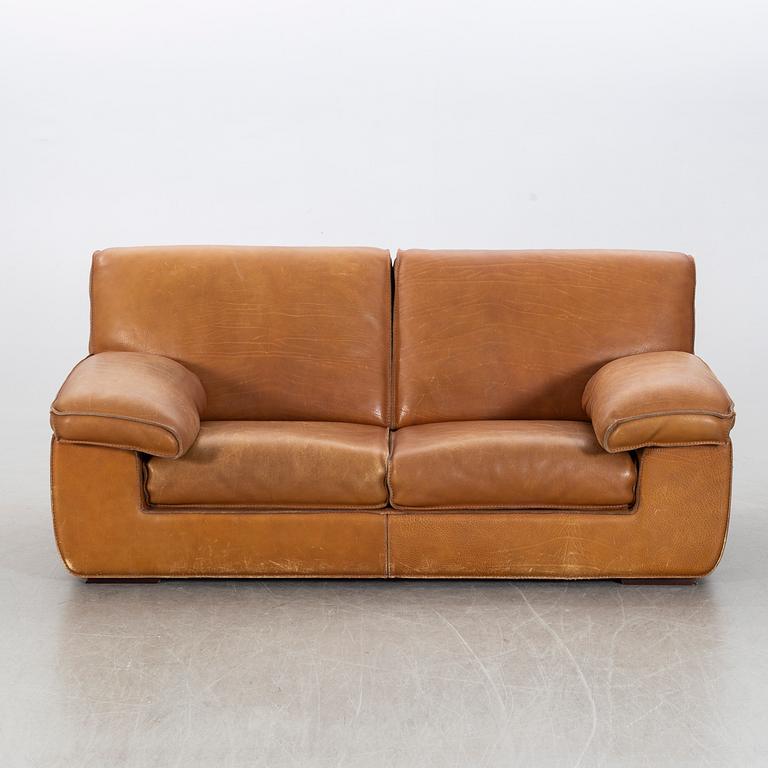 A Roche Bobois leather sofa late 20th century.