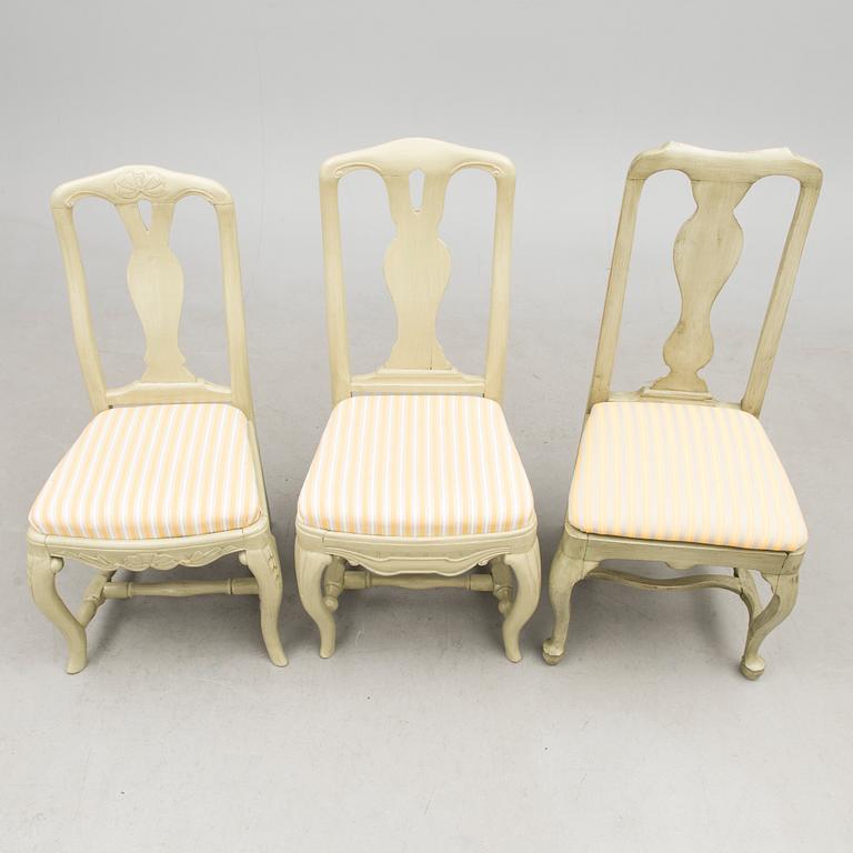 Six 18th Century late Baroque/Rococo chairs.