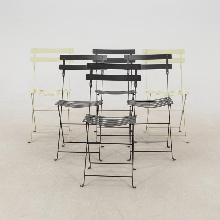 Garden chairs 6 pcs and table "Arc en ciel" Emu and Fermob France 2000s.