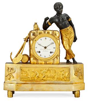 987. A French Empire mantel clock.