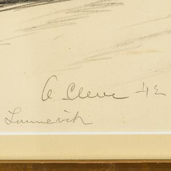 AGNES CLEVE, blyerts. Signerad a cleve och daterad -42.