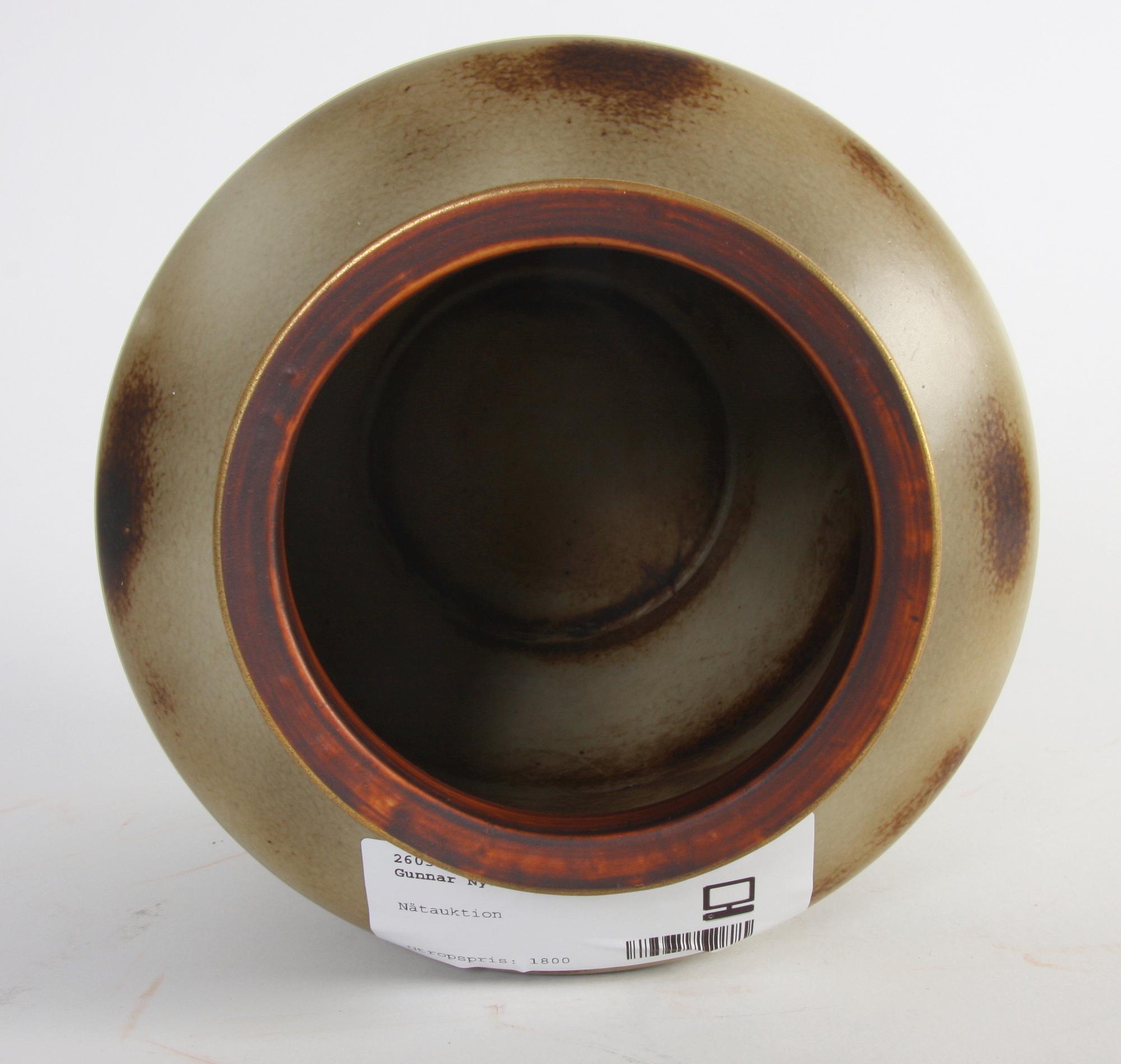 VAS, stengods, Rörstrand, Gunnar Nylund, "Flambé".