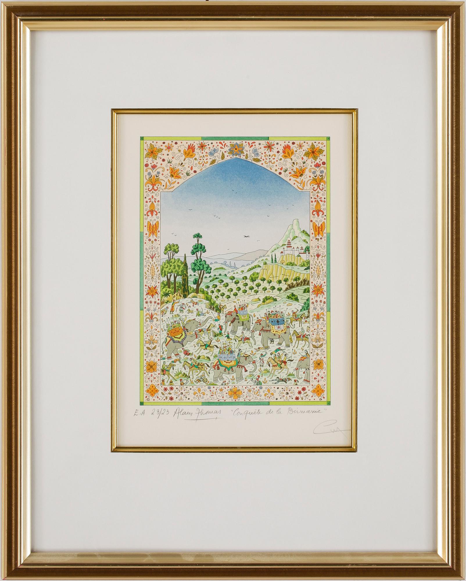 ALAIN THOMAS, tryck, signerad och numrerad 23/23, EA-upplaga.