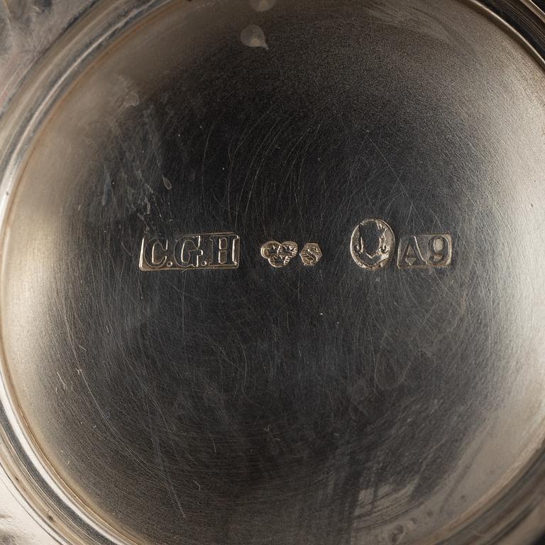 A set of three Swedish silver beakers, including CG Hallberg, Stockholm 1951.
