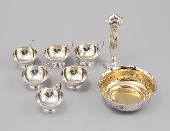 PARTI SILVER, 8 st, 1900-tal, total vikt 305 gram.