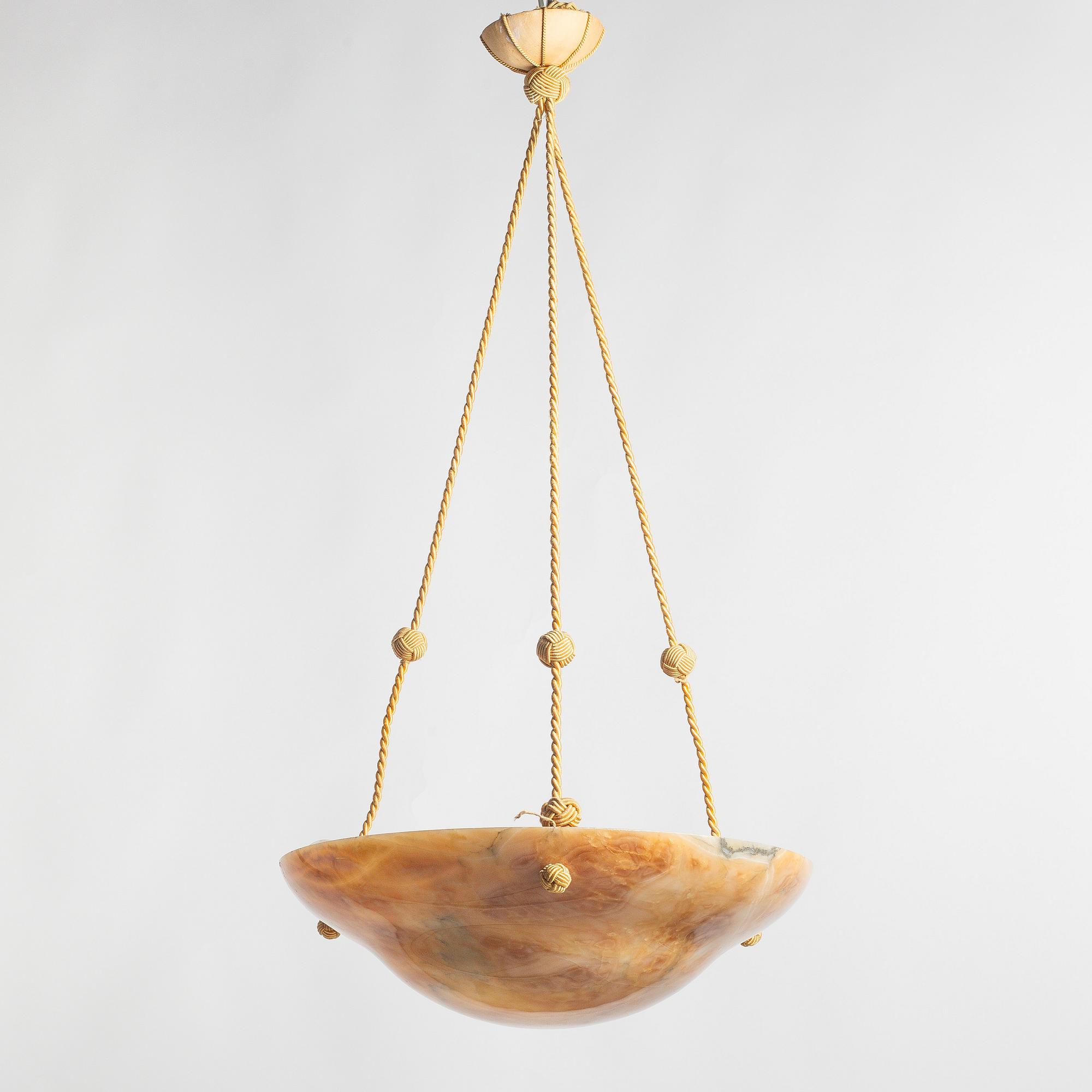 An alabster ceiling lamp, 1920s.