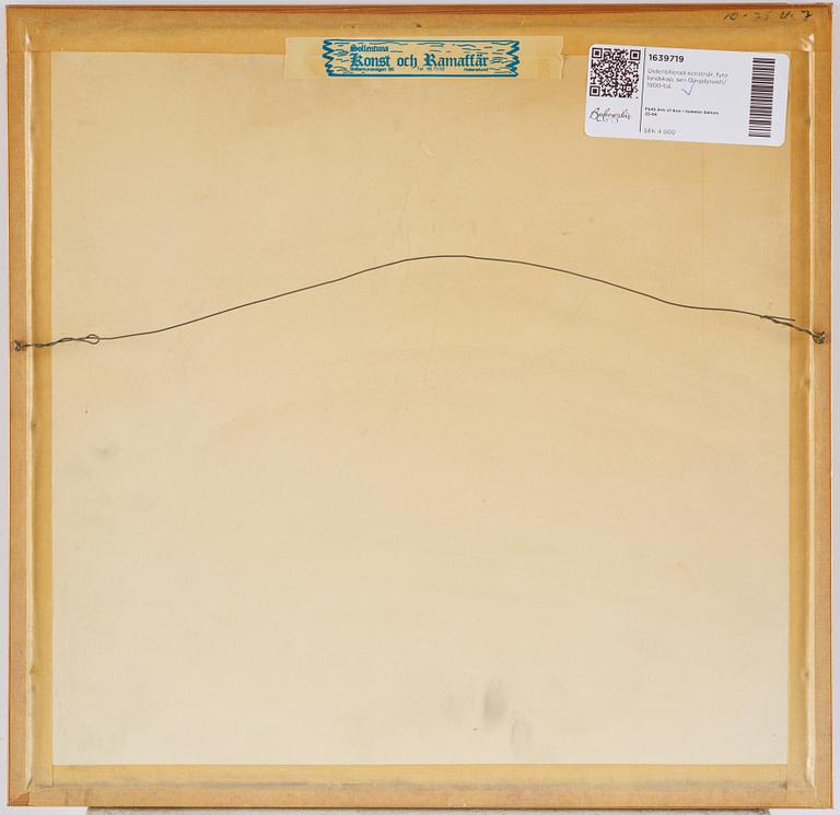 Oidentifierad konstnär, fyra landskap, sen Qingdynasti/ 1900-tal.