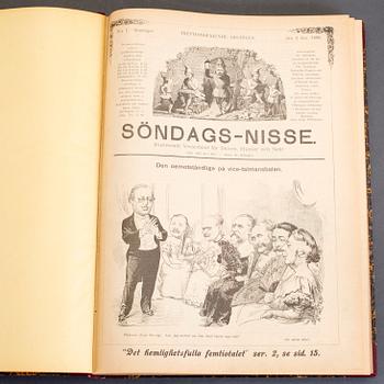 BÖCKER, 4 st, Söndagsnisse och Strix, 1897-1899.