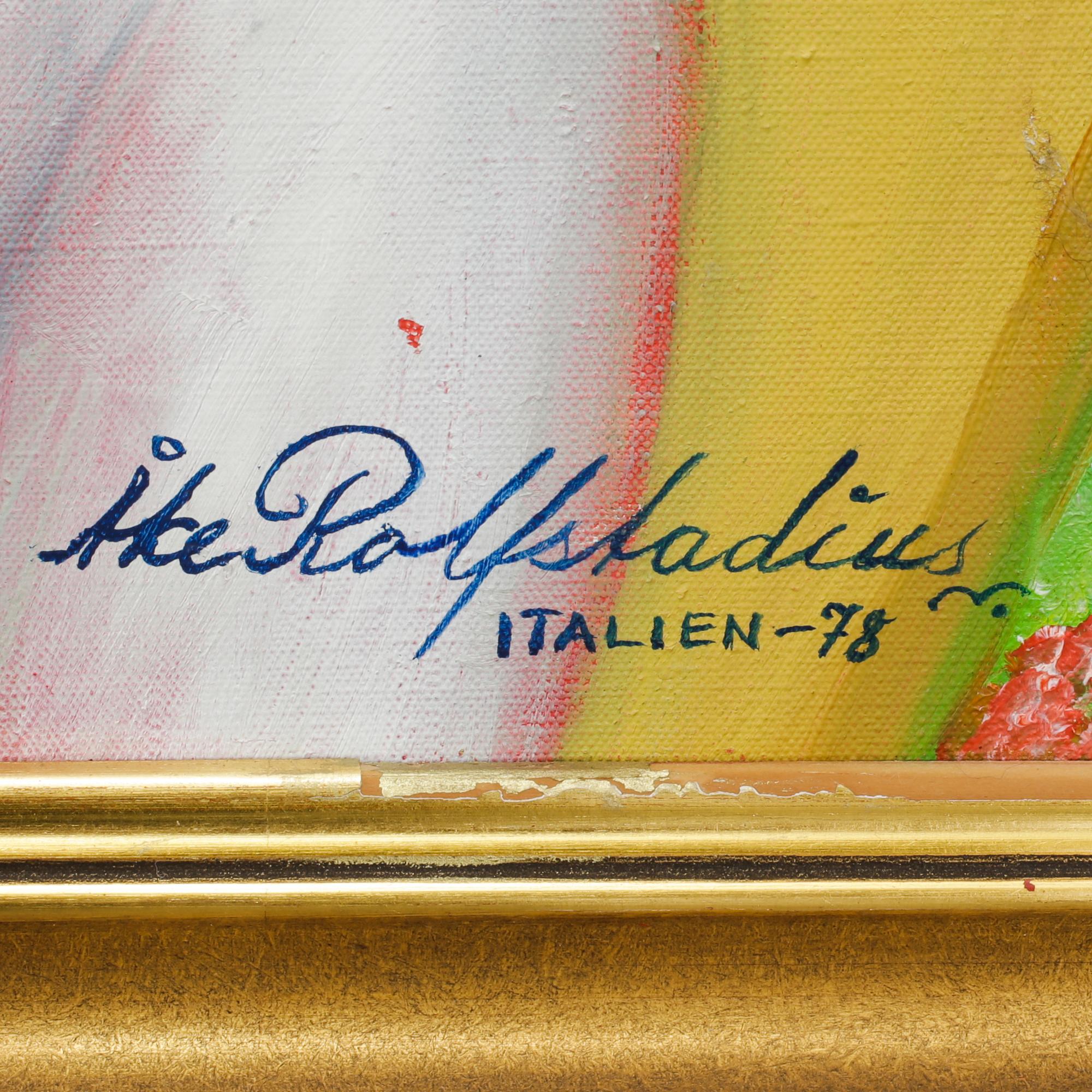 ÅKE ROLFSTADIUS, olja på duk. Signerad och daterad Italien -78.