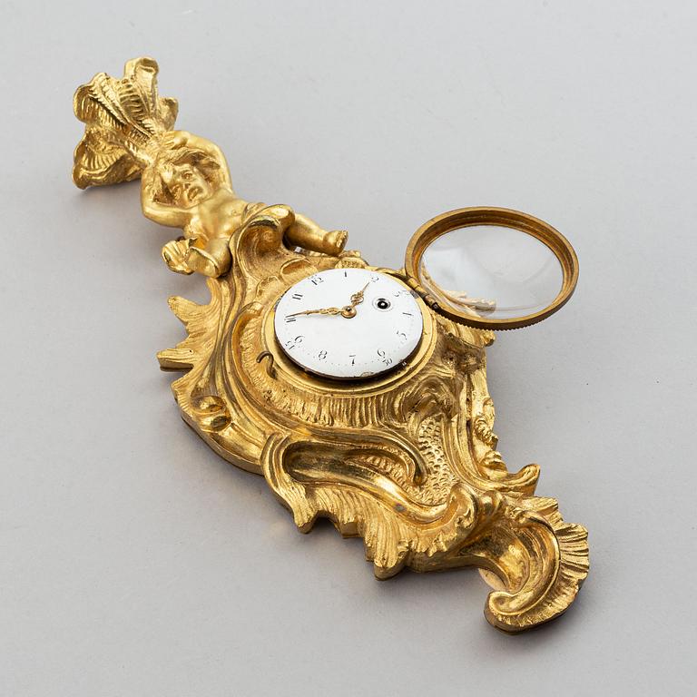 Väggur, rokokostil, late 19th or early 20th century.