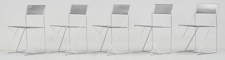 STOLAR, 5 st, "X-line", Niels Jörgen Haugesen, Danmark, formgiven 1977.
