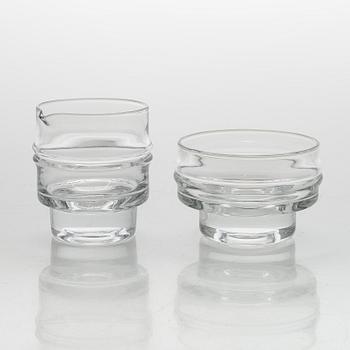 Timo Sarpaneva, glasservis, 54 delar, "Droppring" 2054. Iittala.