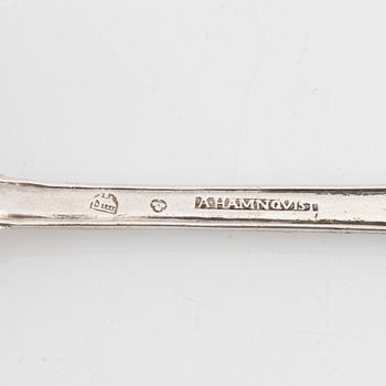 Skedar, 6 st, silver, 1700-1800-tal.