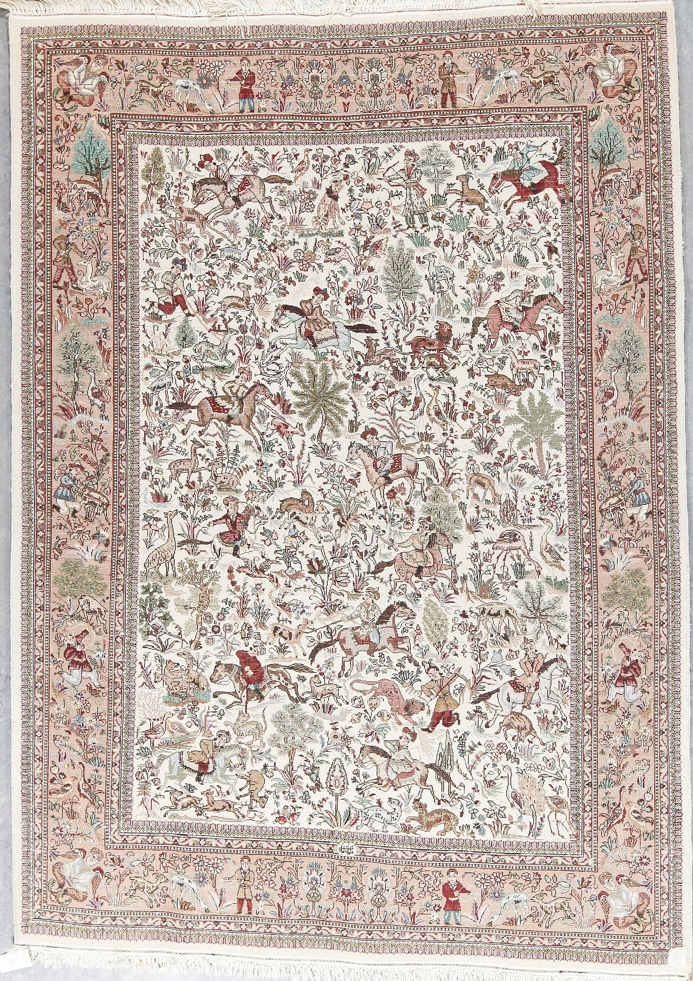 MATTA, Pakistan/Indien figural, ca 237x168 cm.