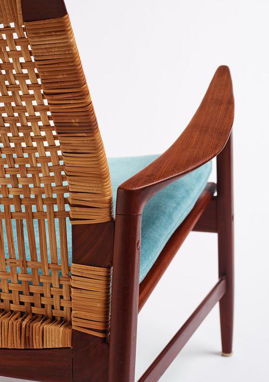 Ib Kofod-Larsen, an 'Åre' easy chair, nr 809, Olof Persons Fåtöljindustri (OPE), Sweden, 1950-1960s.