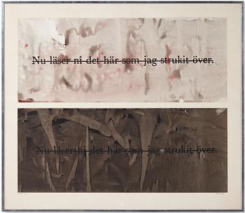 Carl Fredrik Reuterswärd, collage and watercolor on paper, signed and dated 1963.