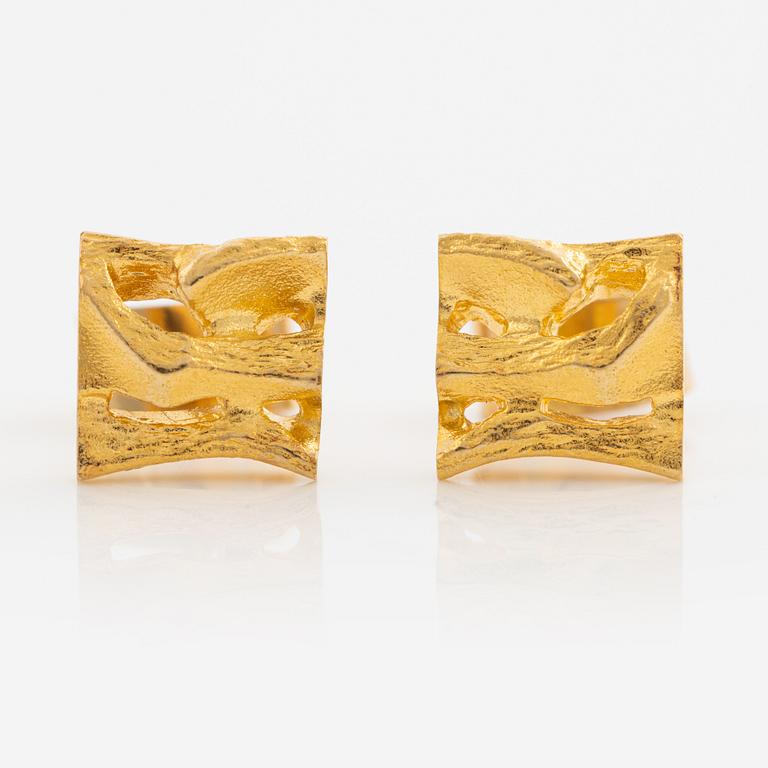 Lapponia, a pair of earrings 18K gold, Finland.