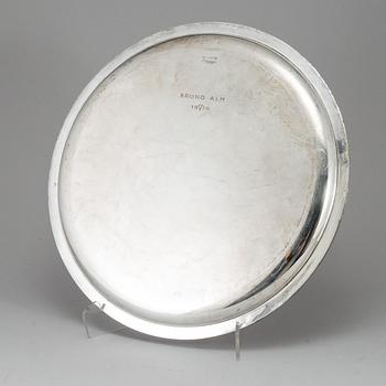 WA BOLIN, a silver tray from Stockholm, 1958.